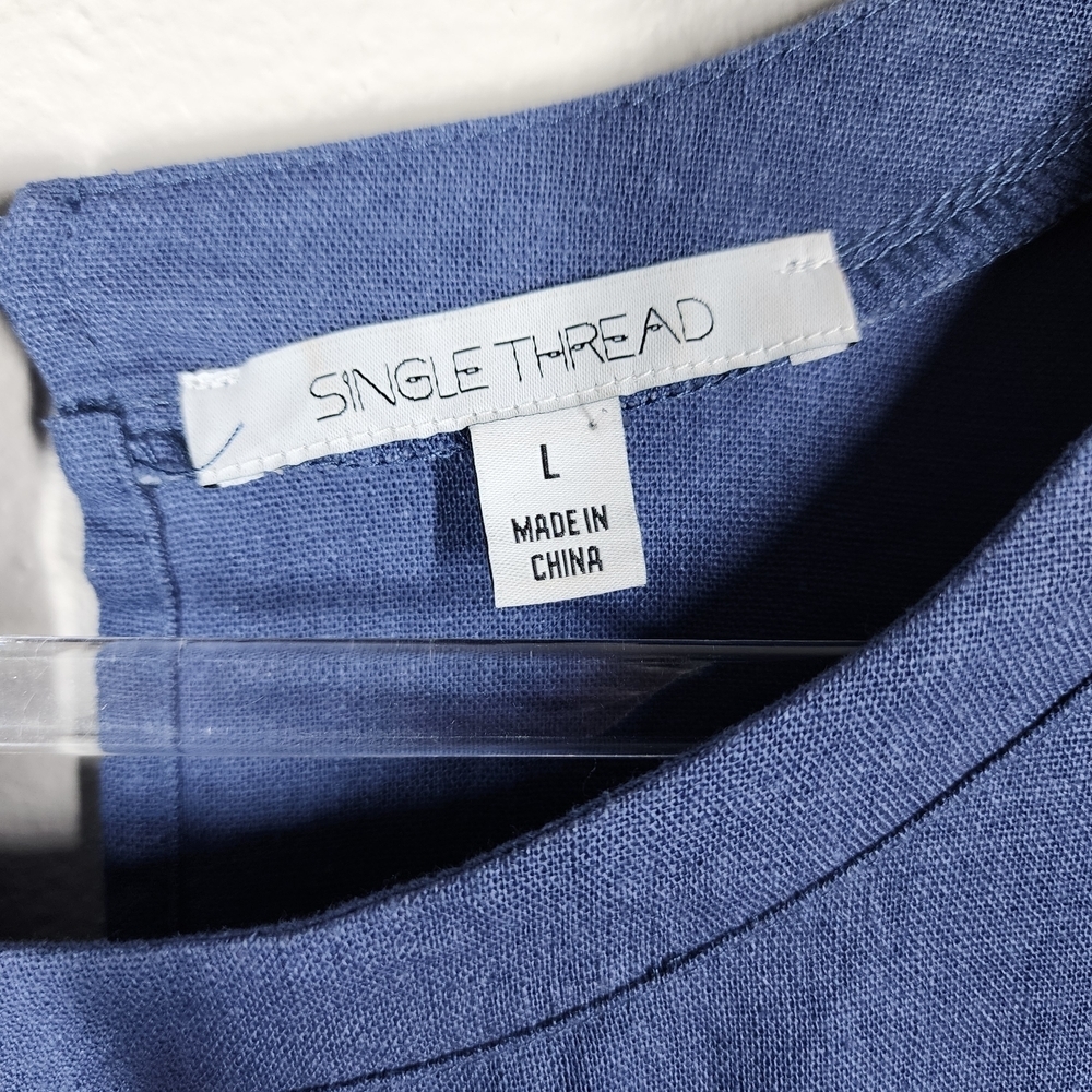SINGLE THREAD LINEN BLEND DRESS - Picture 8 of 9